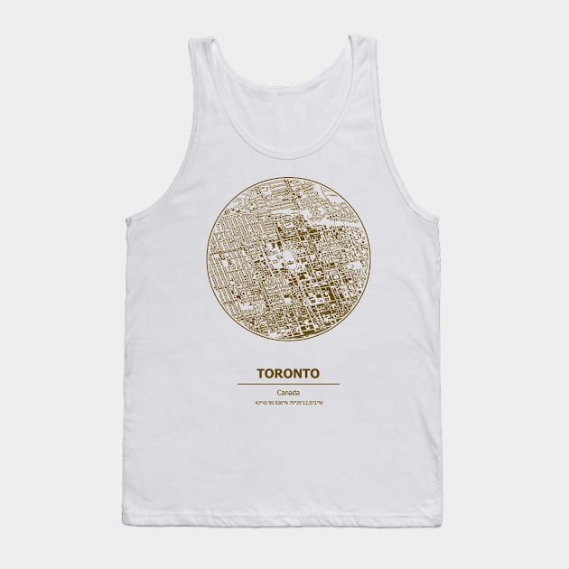 Toronto city map coordinates Tank Top by SerenityByAlex